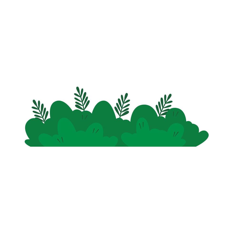 Simple bush element. Grass element, foliage silhouette, stylized ecology decorative object vector