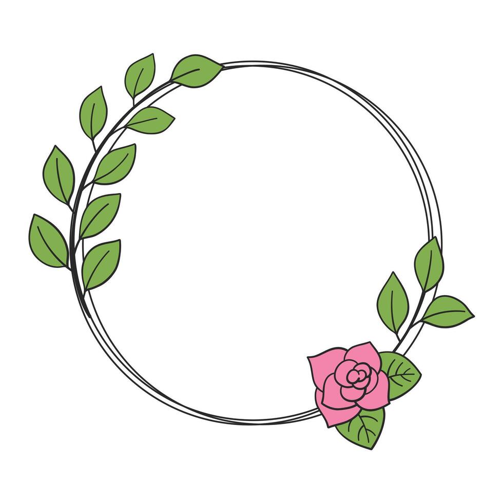 Floral frame with wild flowers vector