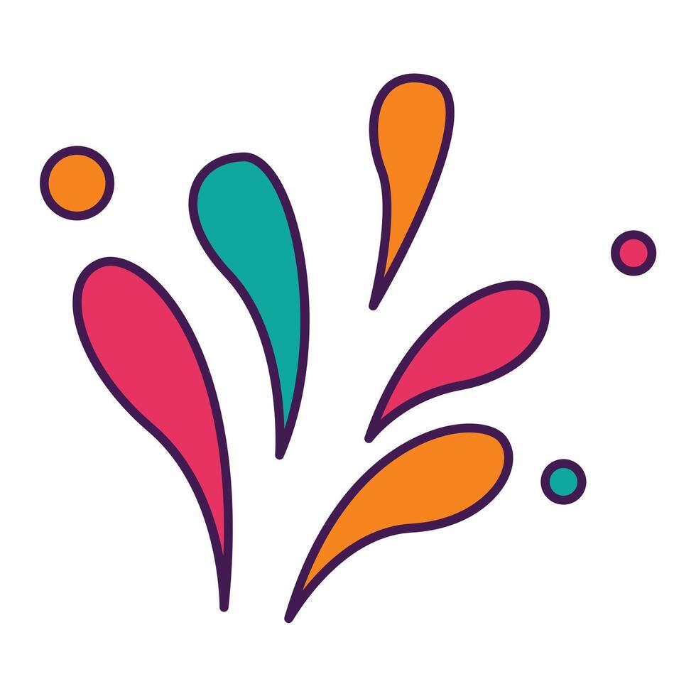 Doodle colorful festival element vector