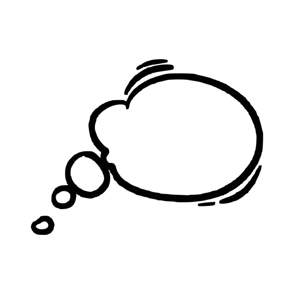 Hand drawn speech bubble chat vector
