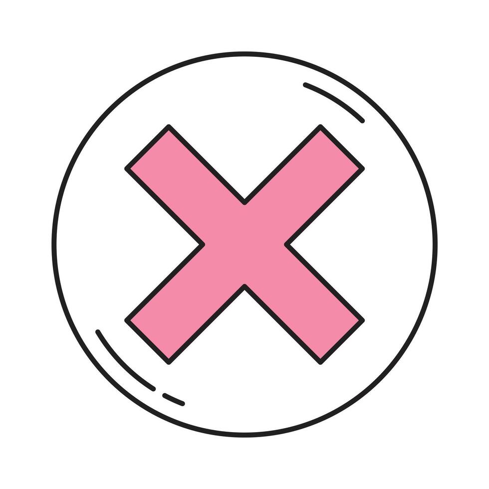 Close or delete button icon. remove, cancel, exit symbol vector illustration