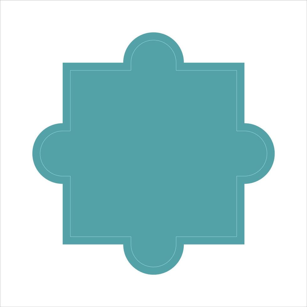 Islamic shape text box title frame border. vector