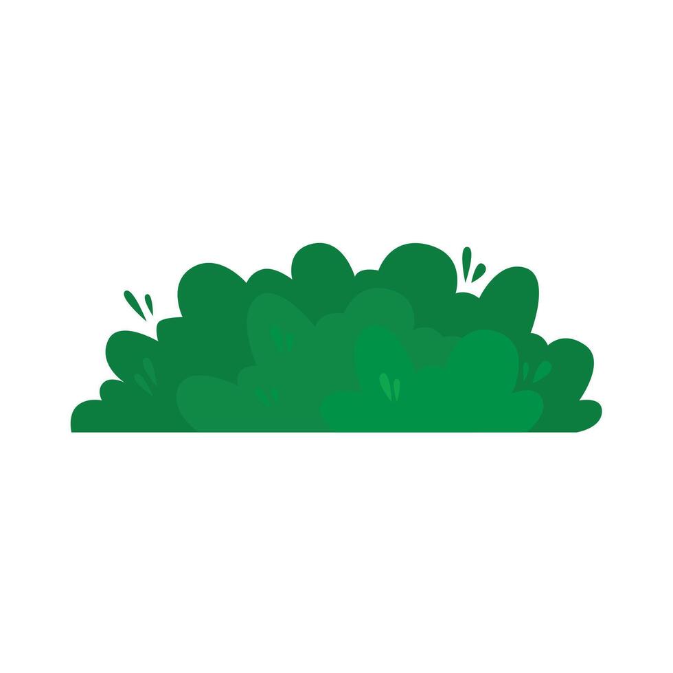 Simple bush element. Grass element, foliage silhouette, stylized ecology decorative object vector