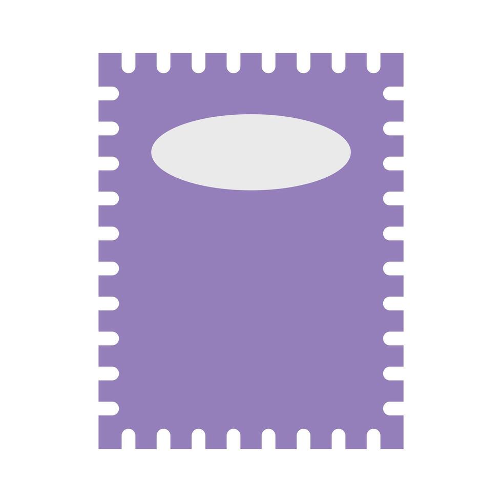 Cute postage stamp vector icon