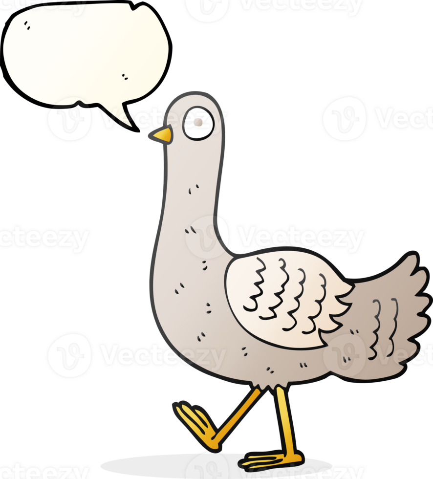 speech bubble cartoon pigeon png