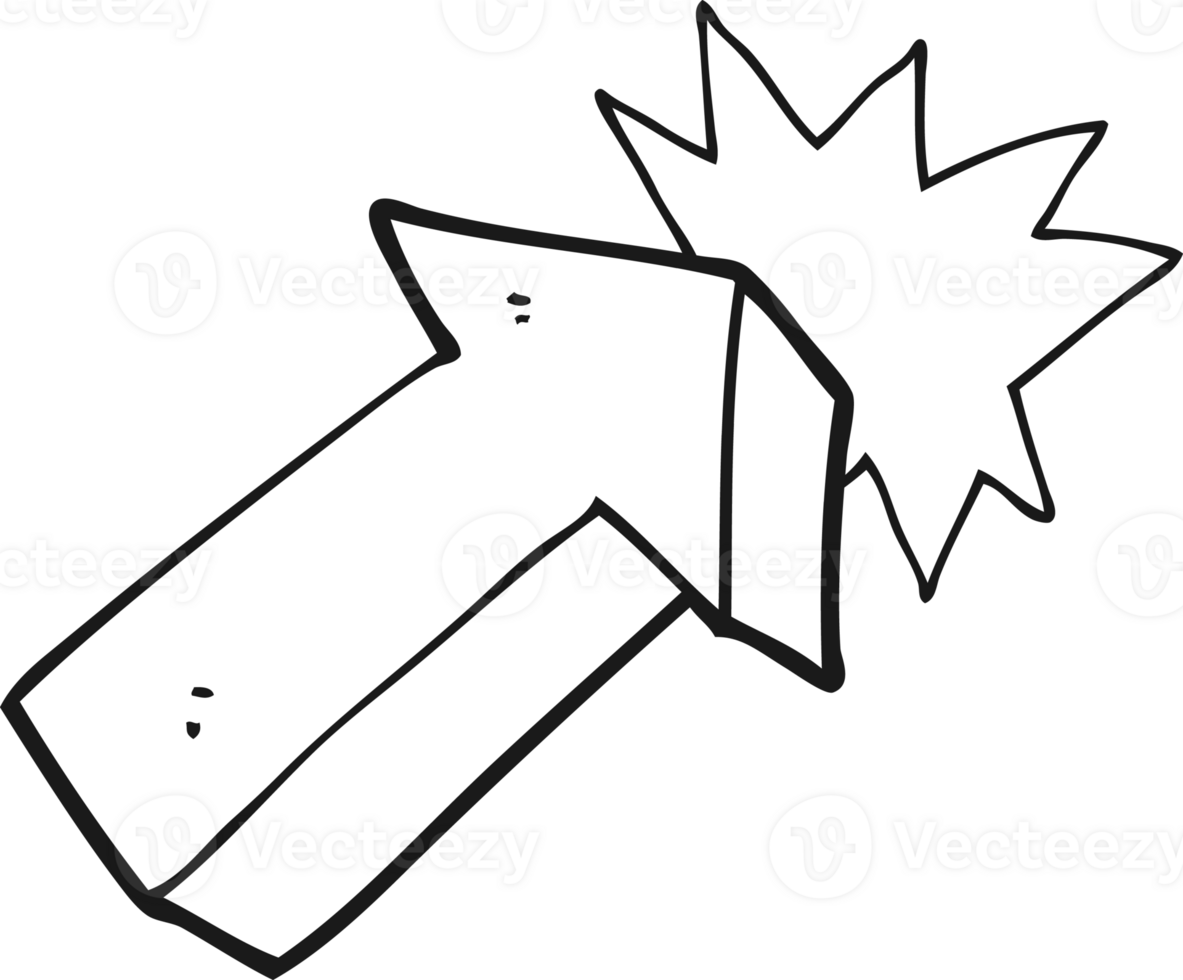 black and white cartoon pointing arrow symbol png