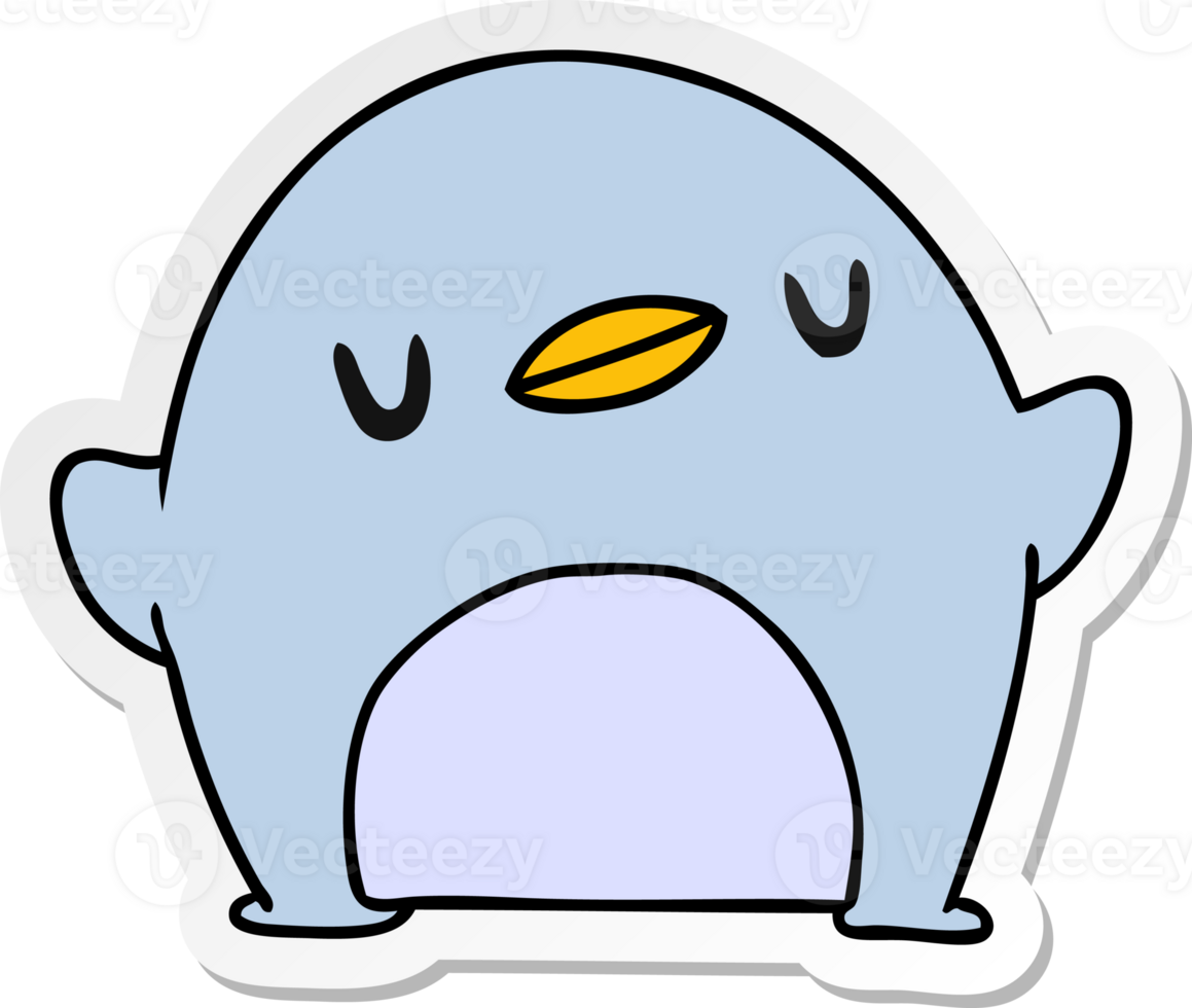 sticker cartoon kawaii of a cute penguin png