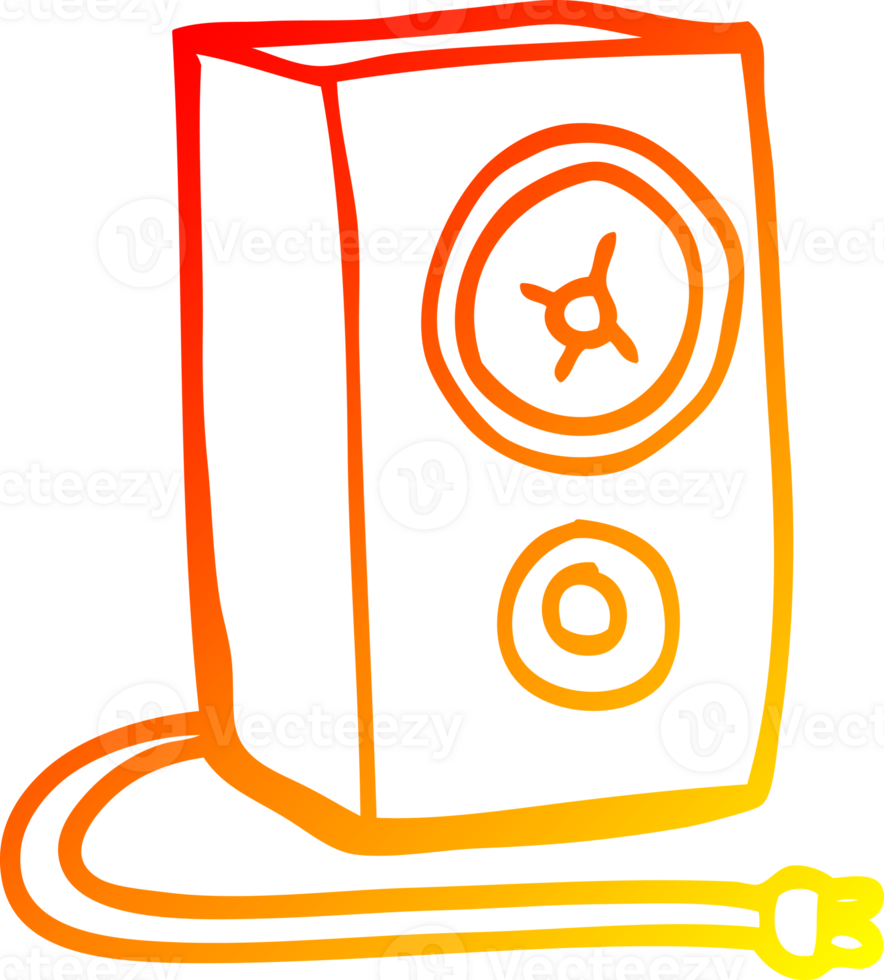 warm gradient line drawing cartoon speaker png
