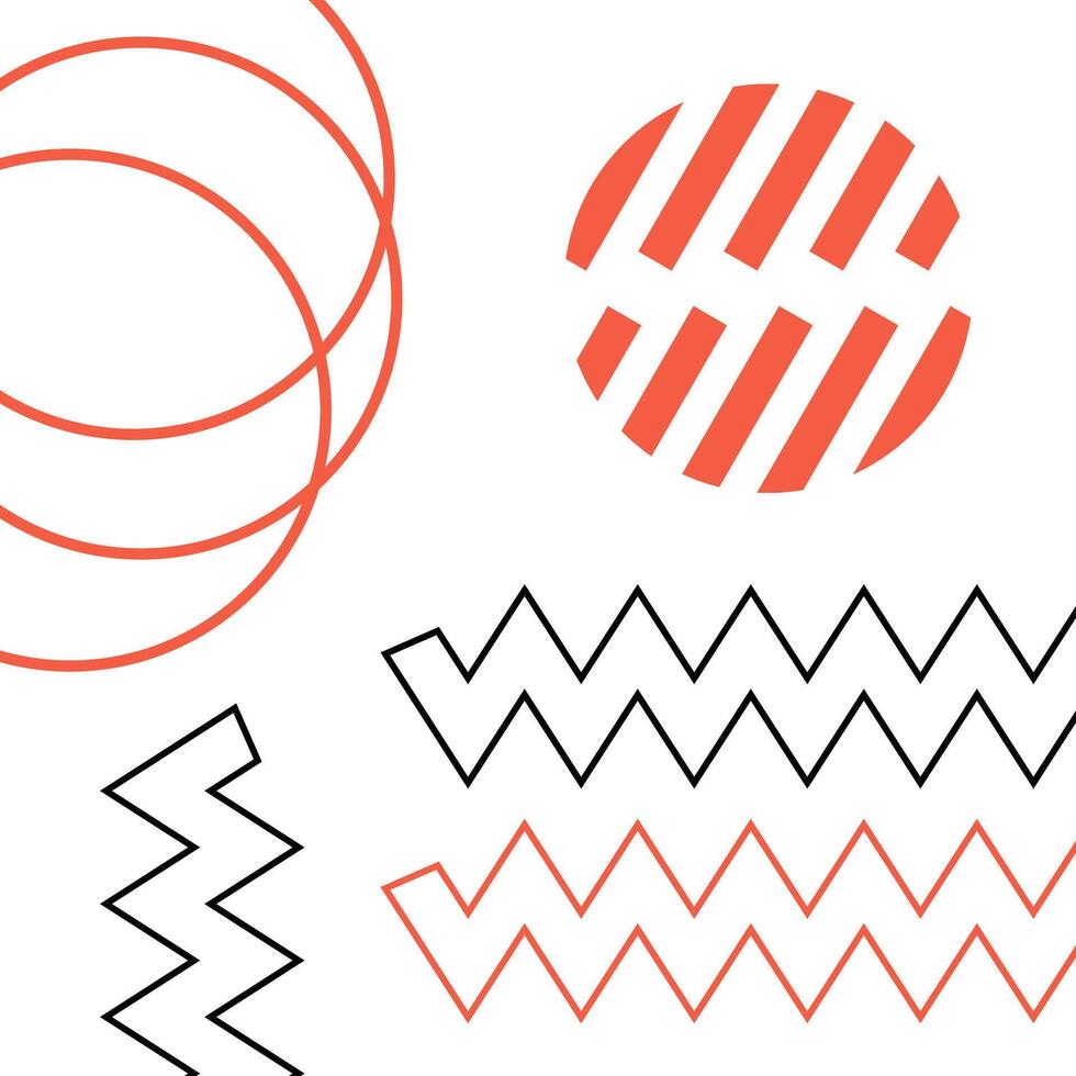 Abstract memphis geometric shape background vector