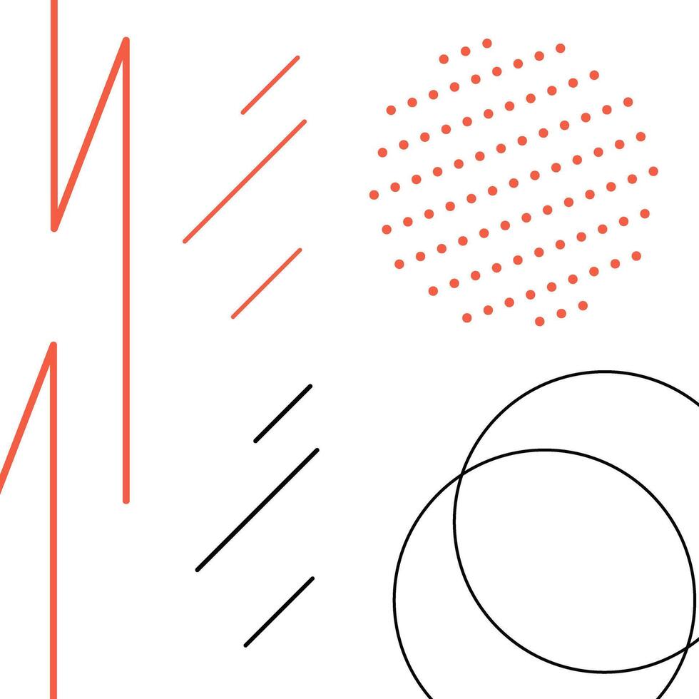 Abstract memphis geometric shape background vector