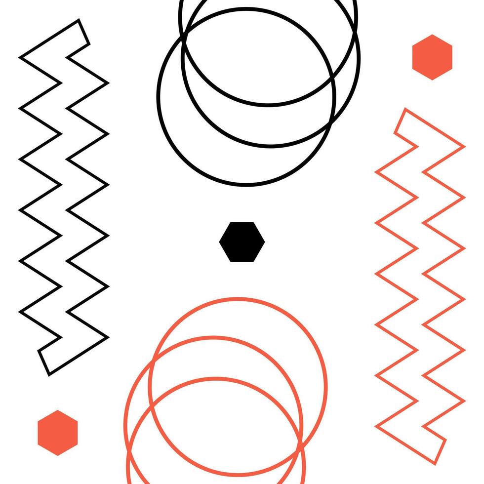 Abstract memphis geometric shape background vector