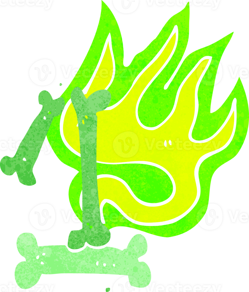 cartoon halloween bone number png