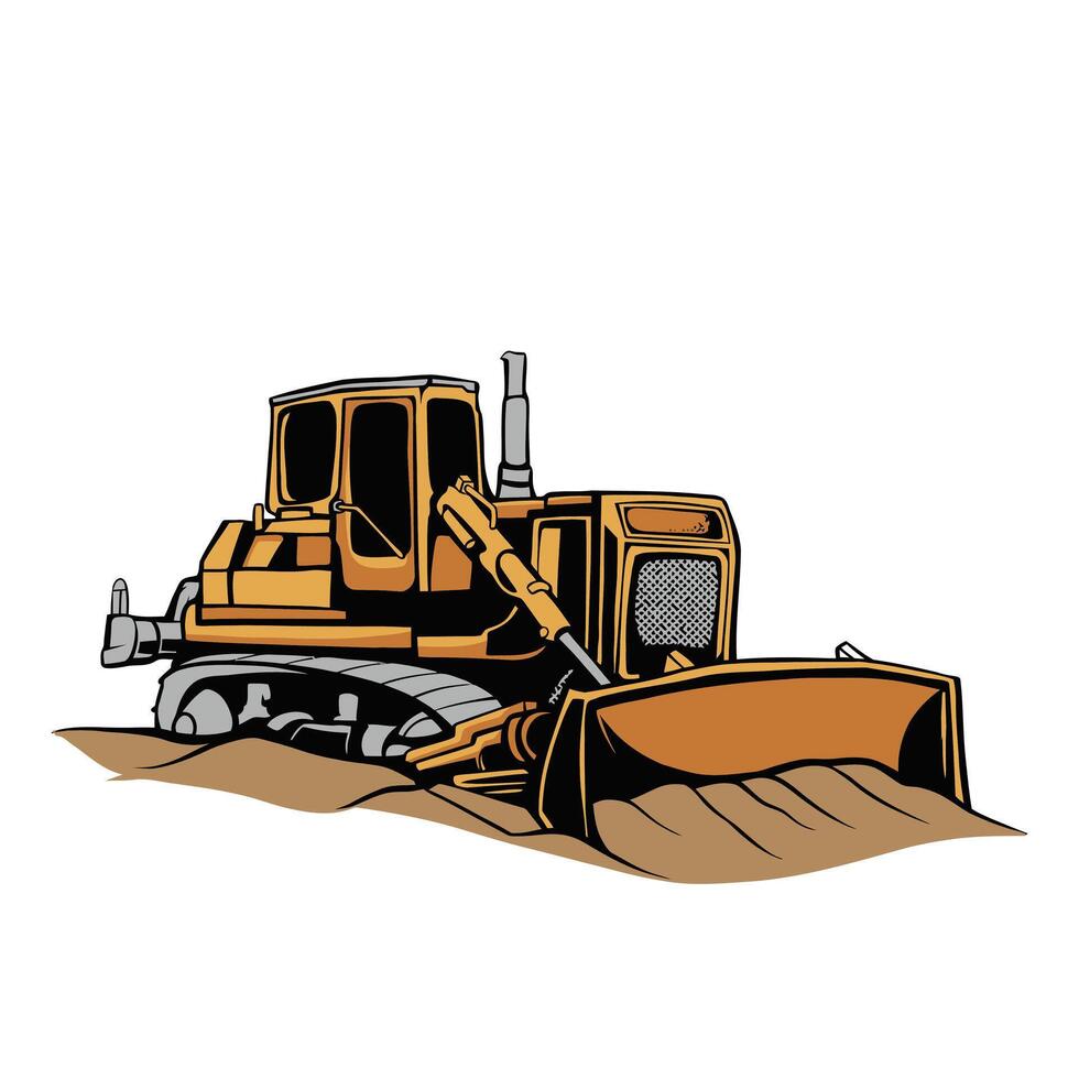 Bulldozer Heavy Equipment Vector graphic