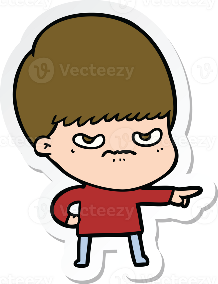sticker of a cartoon boy png