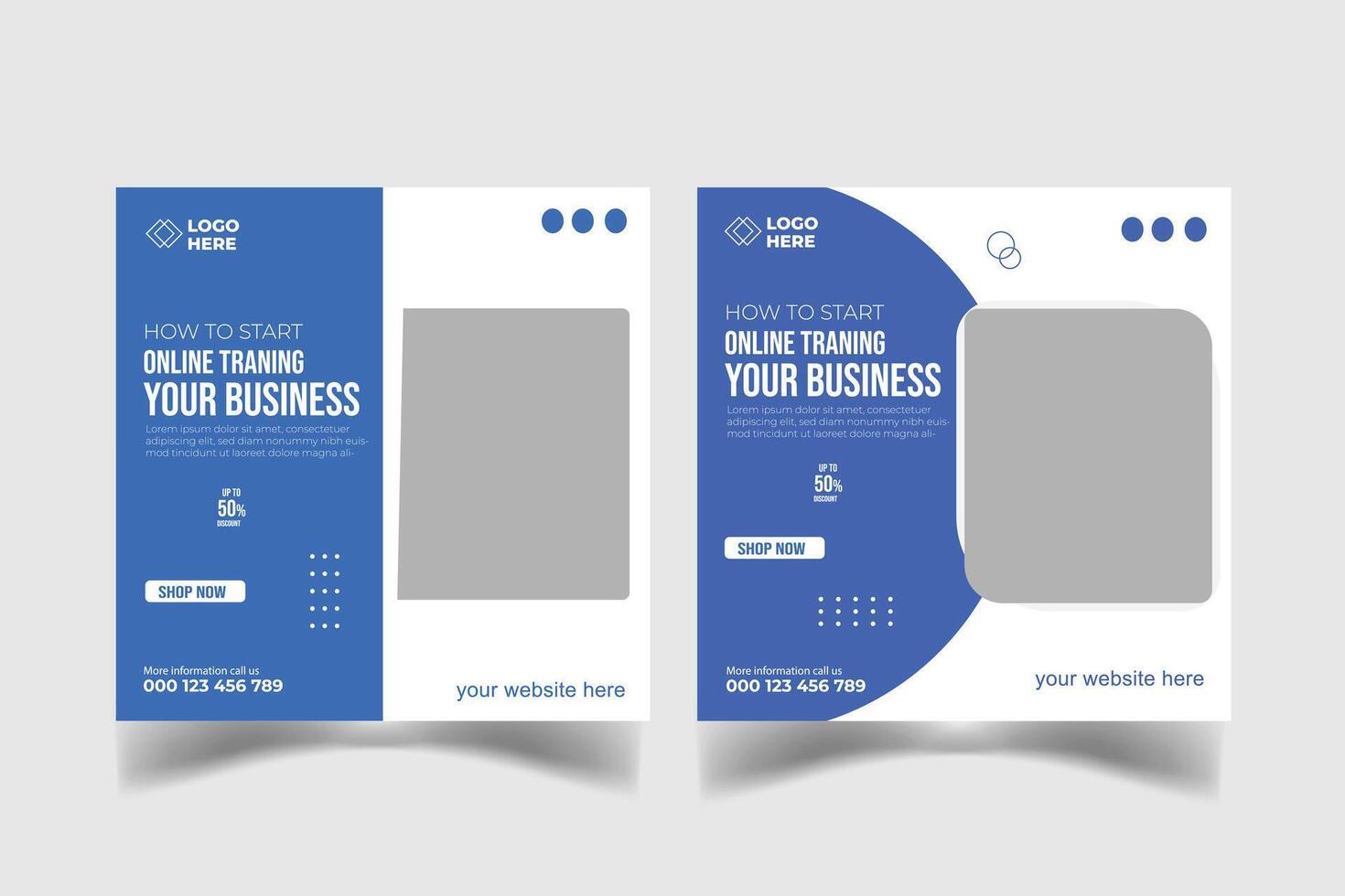 business event social media design template vector