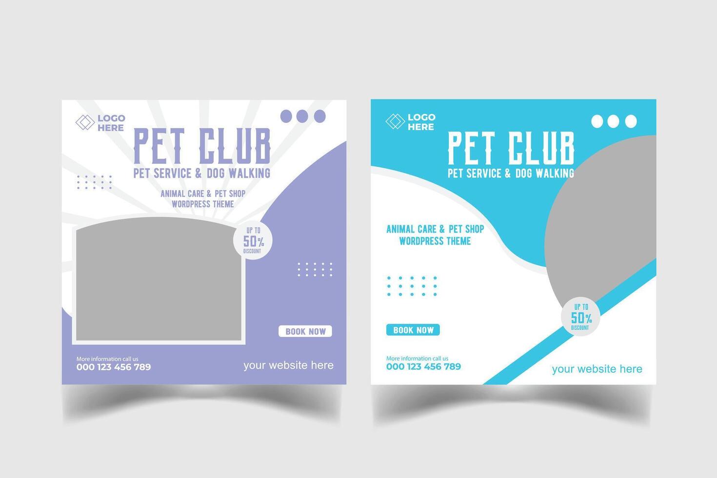 PET CLUB SOCIAL MEDIA DESIGN vector