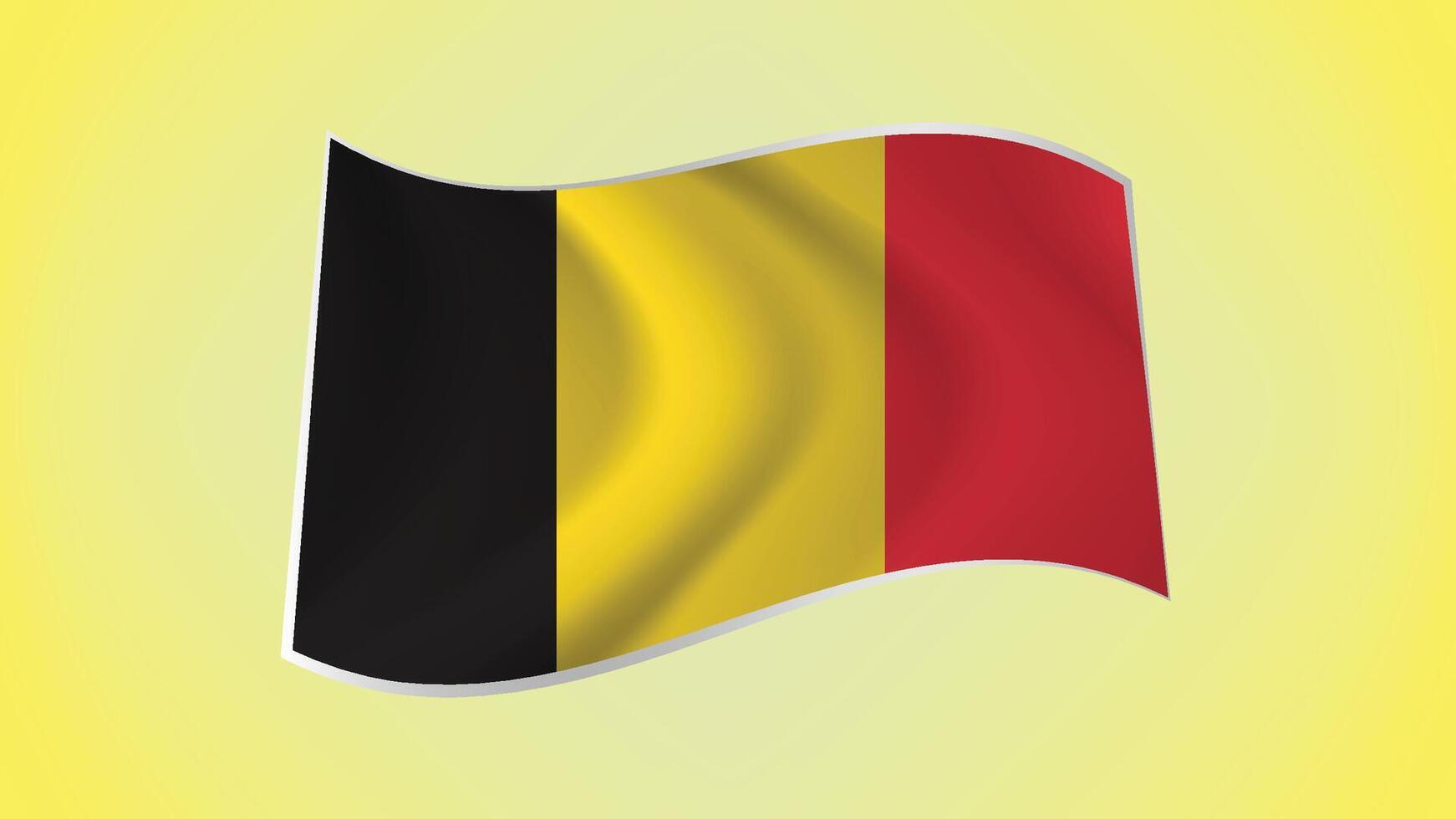 nacional bandera de Bélgica - ondulación nacional bandera de Bélgica - Bélgica bandera ilustración vector