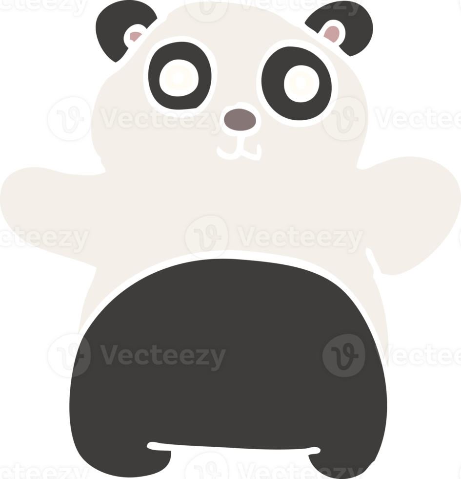 cartoon doodle happy panda png