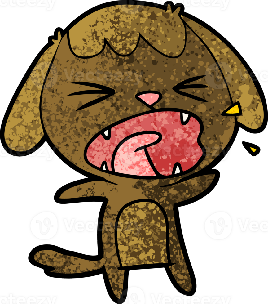 cute cartoon dog barking png