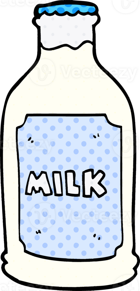 cartoon doodle milk bottle png