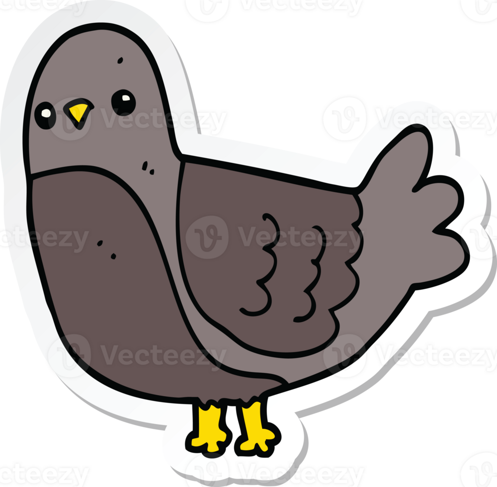 sticker of a cartoon bird png