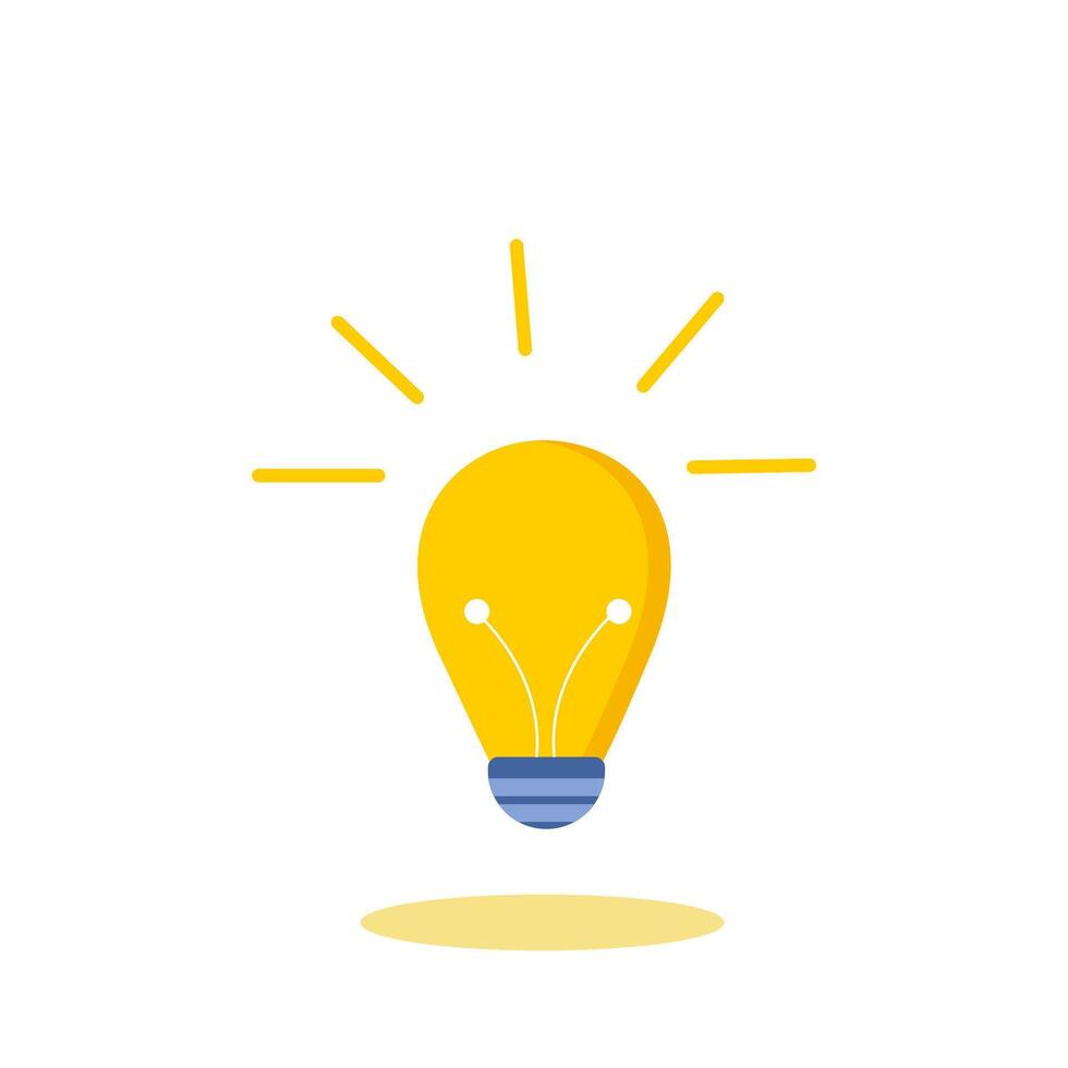 Bulb. Idea on a white background. Vector Graphics