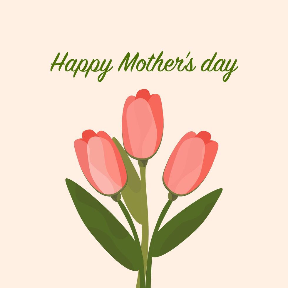 Card for Mother's Day. Vector graphics