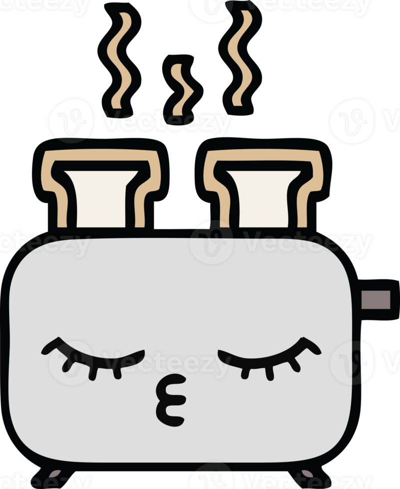 cute cartoon of a of a toaster png