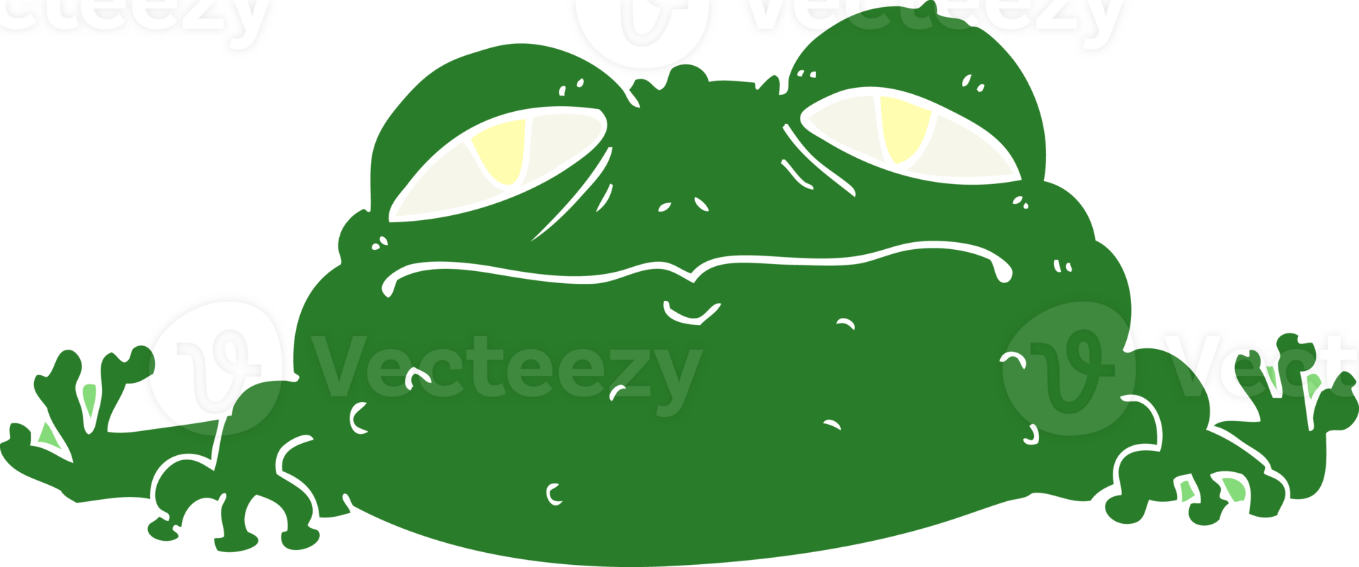 flat color style cartoon ugly frog png