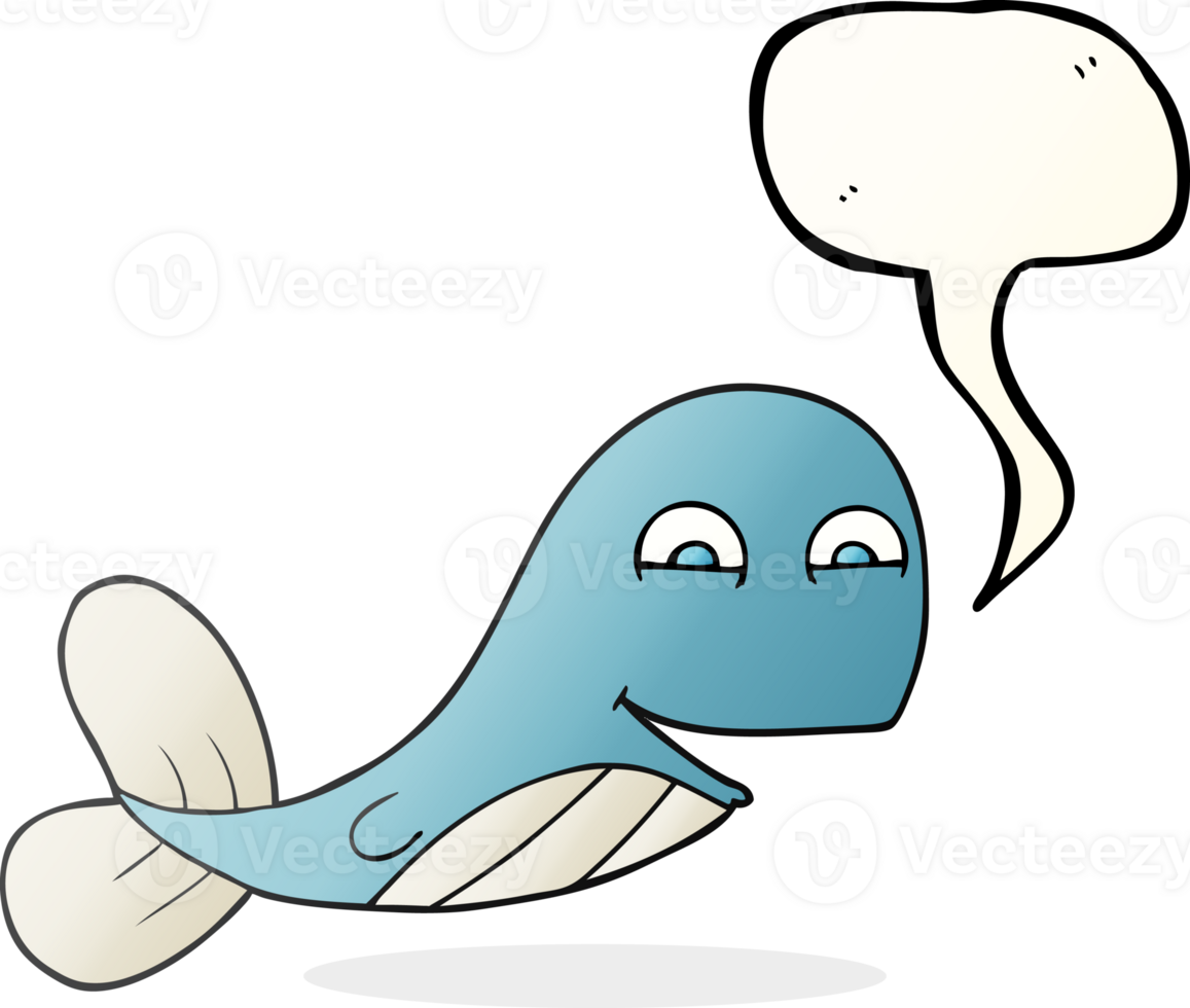 hand drawn speech bubble cartoon whale png