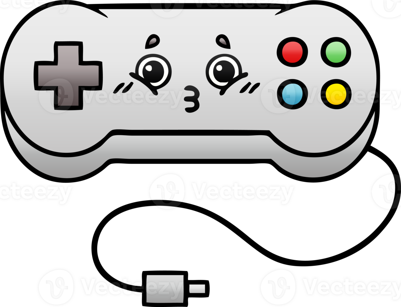 gradient shaded cartoon of a game controller png