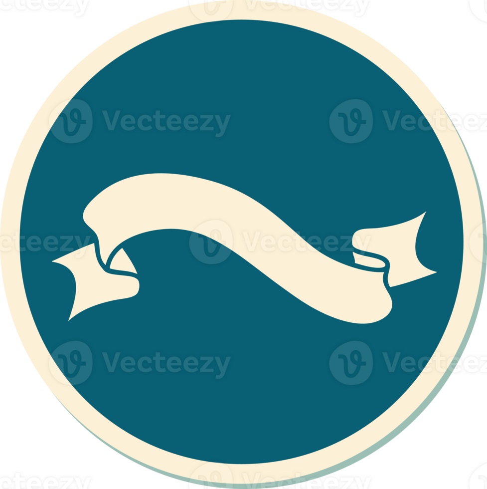 sticker of tattoo in traditional style of a banner png