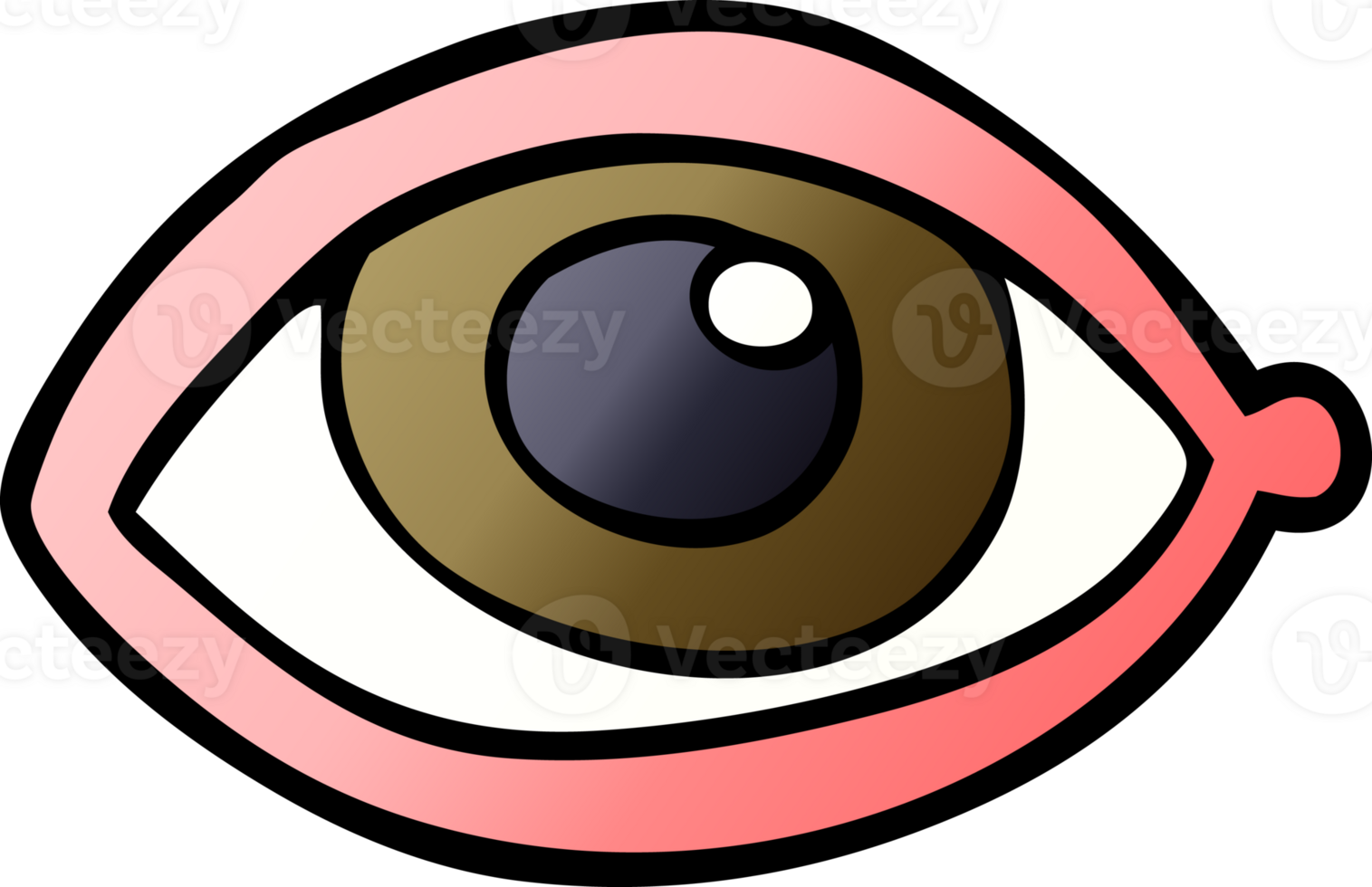 cartoon doodle human eye png