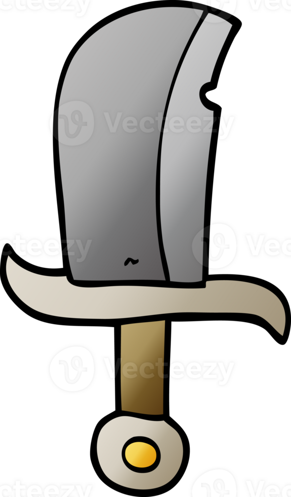 cartoon doodle dagger png