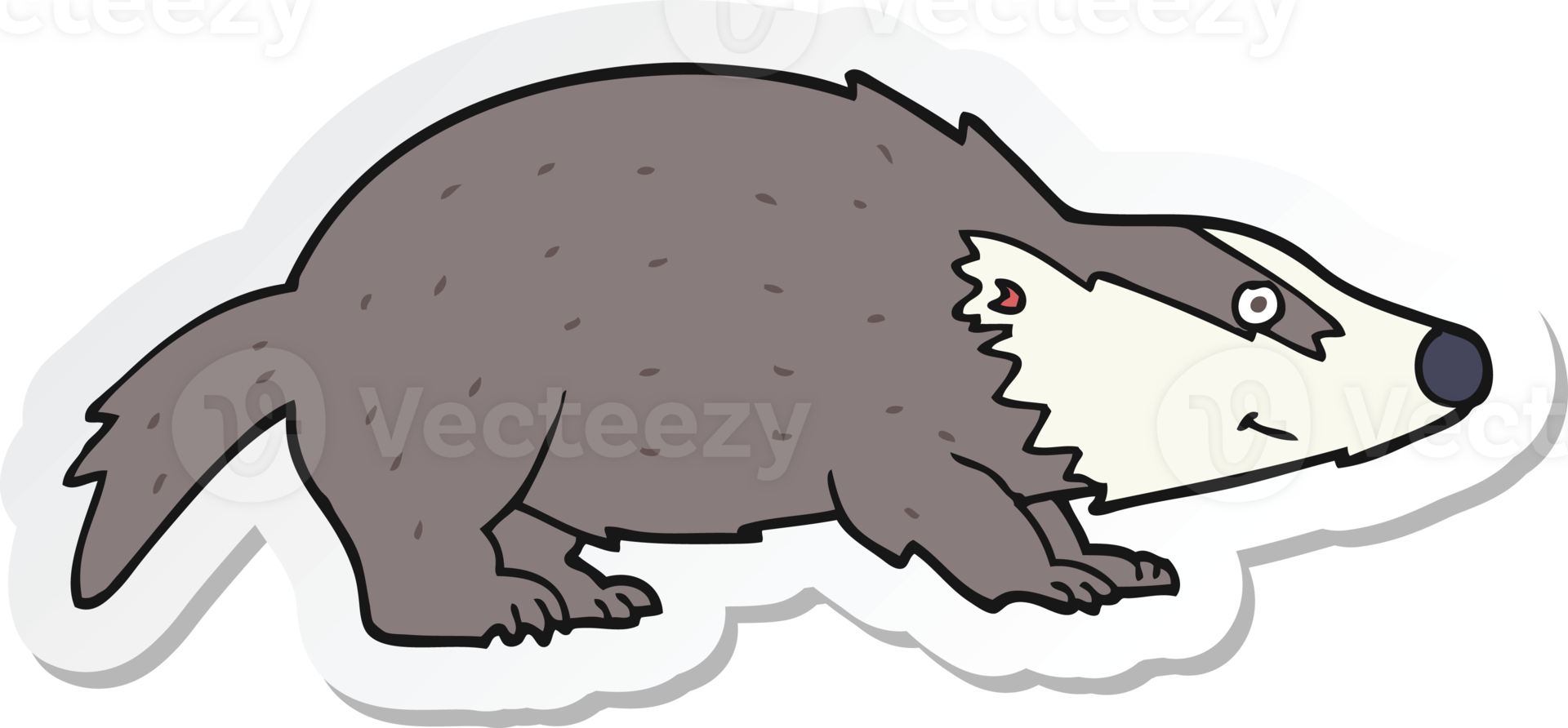 sticker of a cartoon badger png