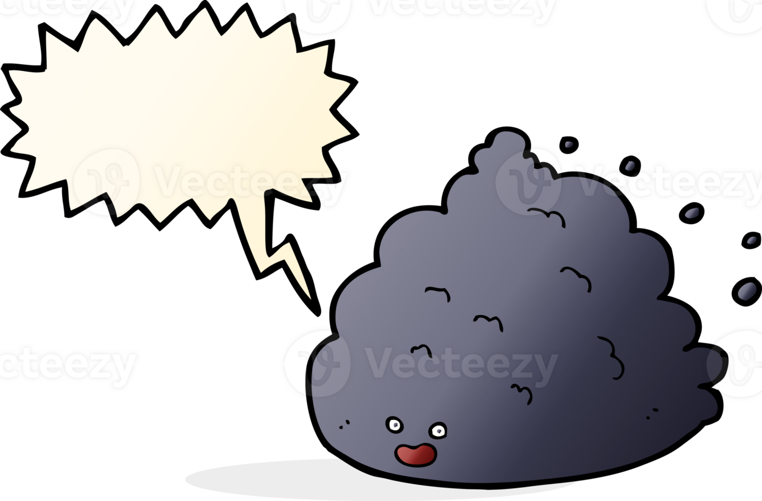 cartoon cloud character with speech bubble png