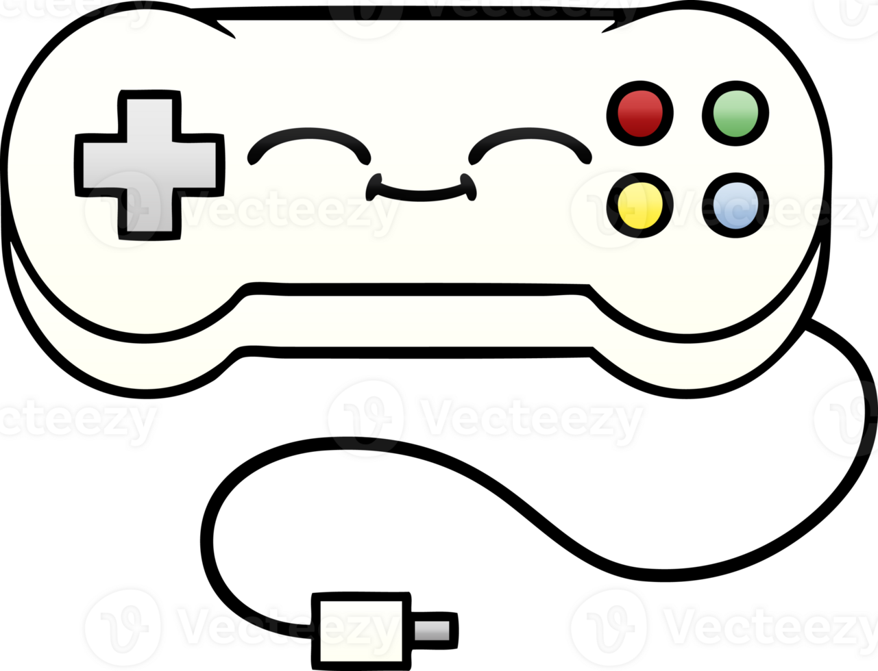 gradient shaded cartoon of a game controller png