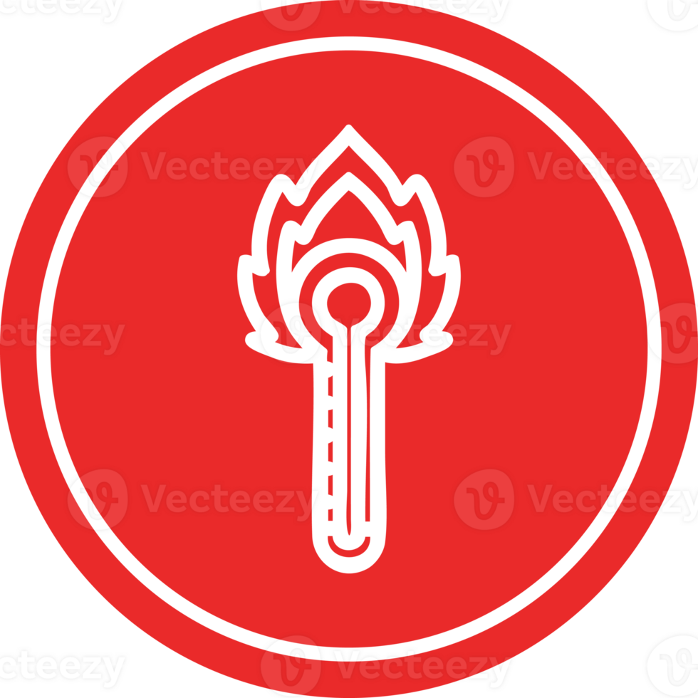 flaming thermometer circular icon symbol png