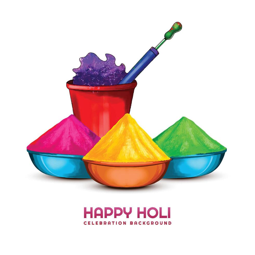 Indian holi traditional festival of colors card background vector