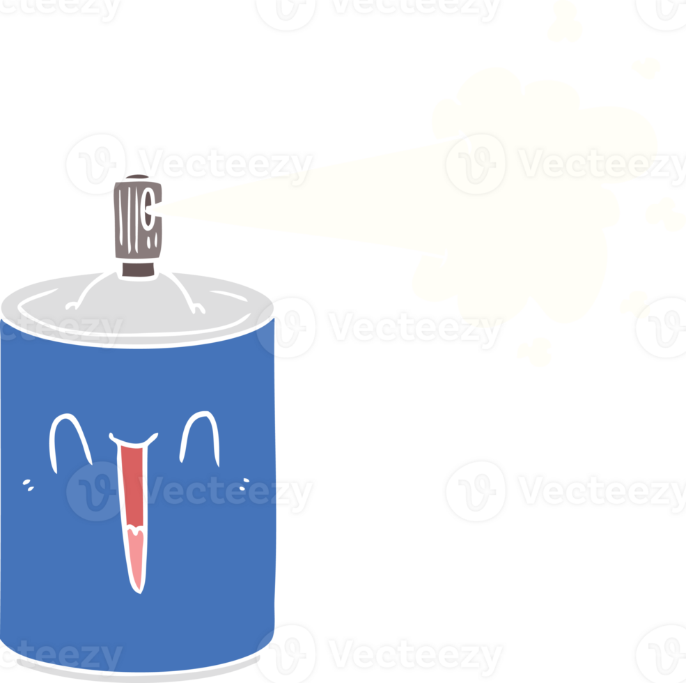 flat color style cartoon aerosol spray can png