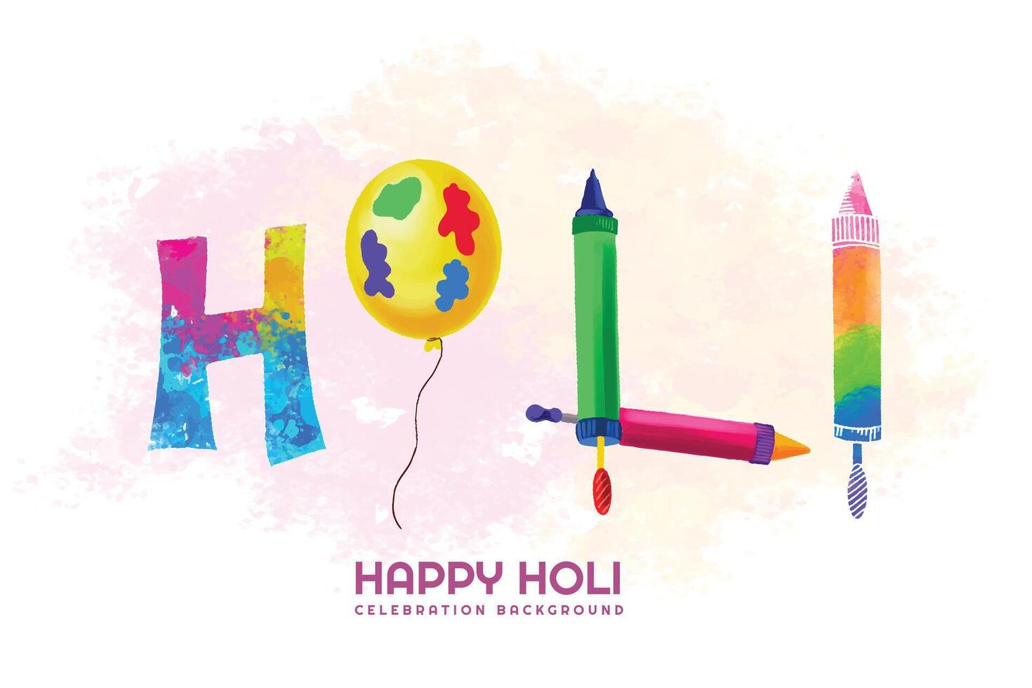 Happy holi colorful background for festival of colors vector