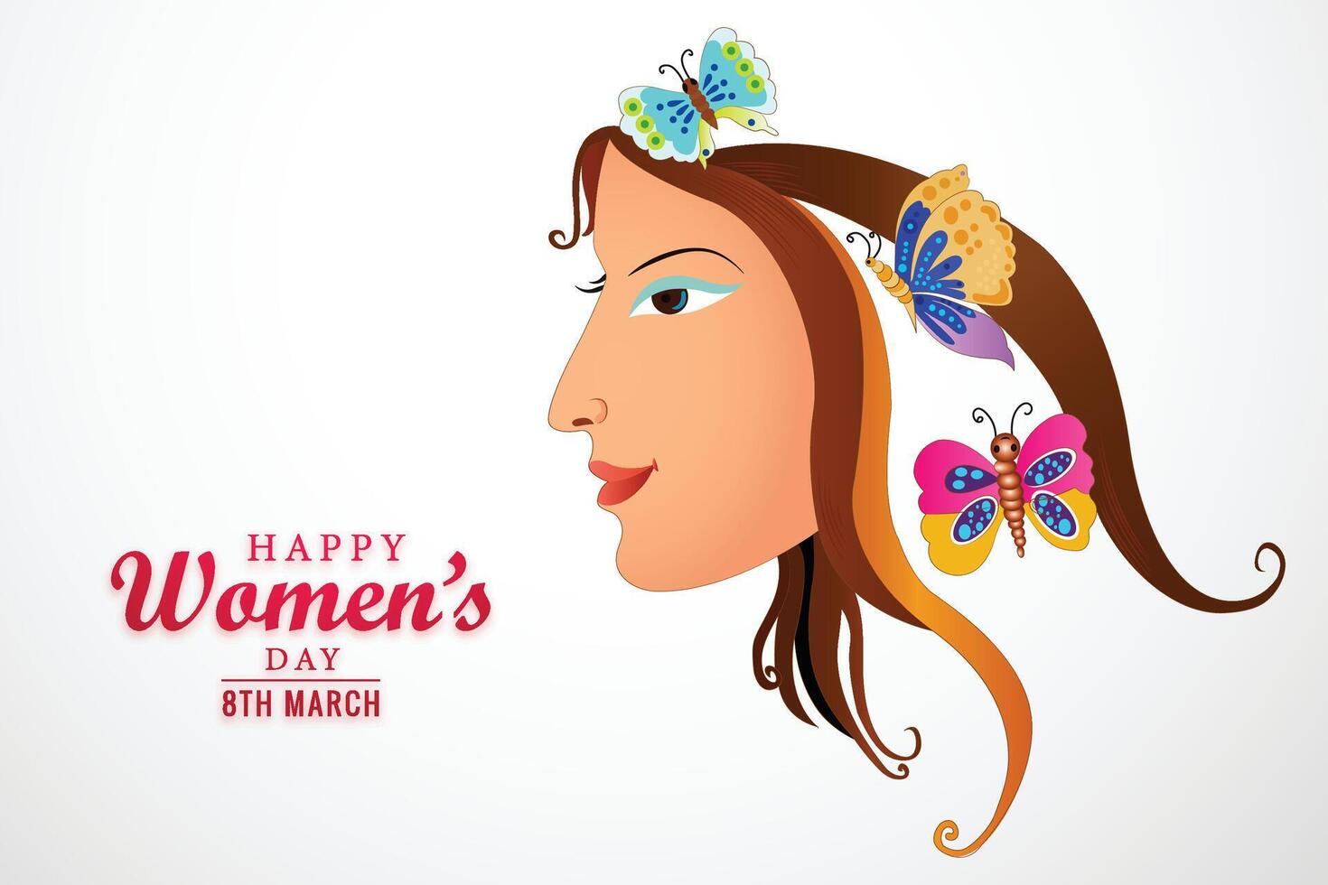 Happy womens day celebrations concept card design vector