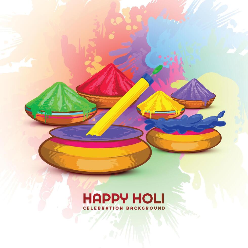 Holi celebration colorful for indian festival background vector