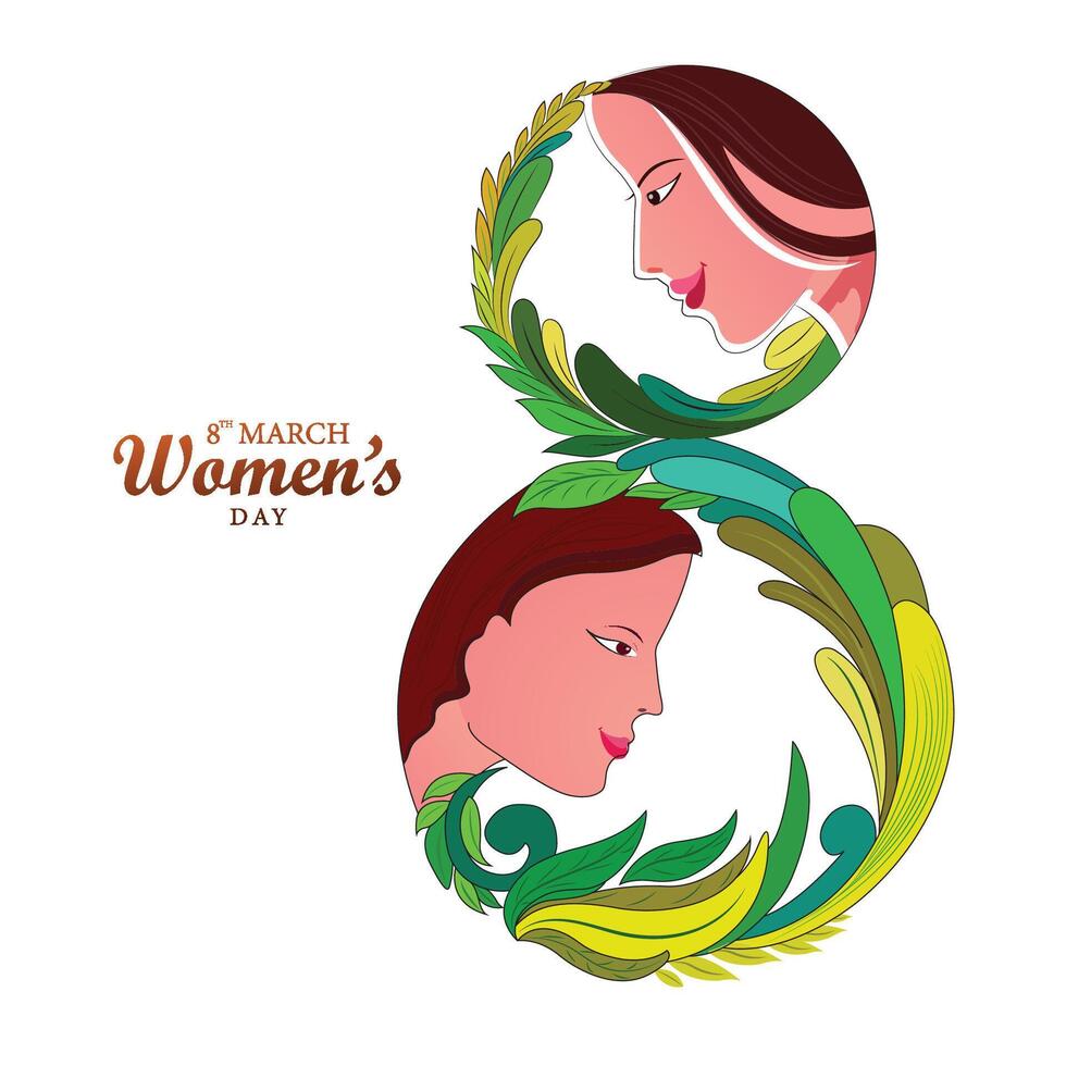Beautiful international womens day invitation card background vector