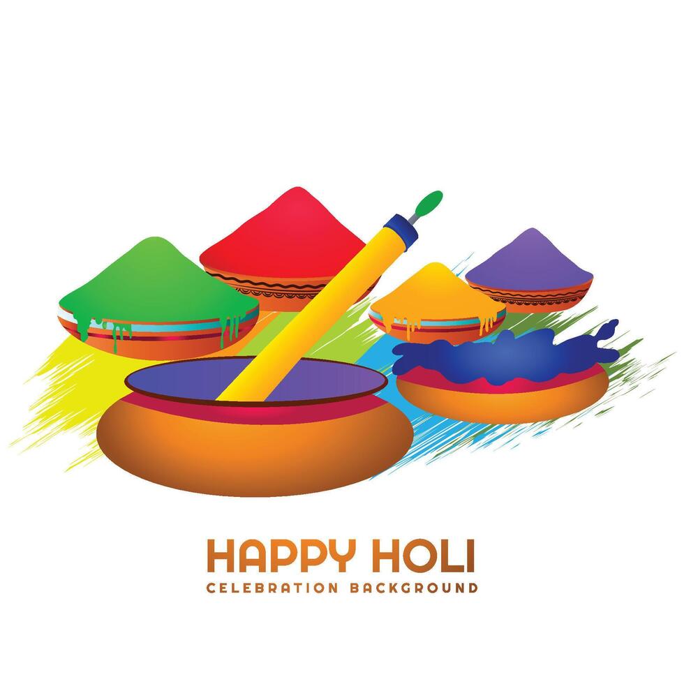 Indian holi traditional festival of colors card background vector