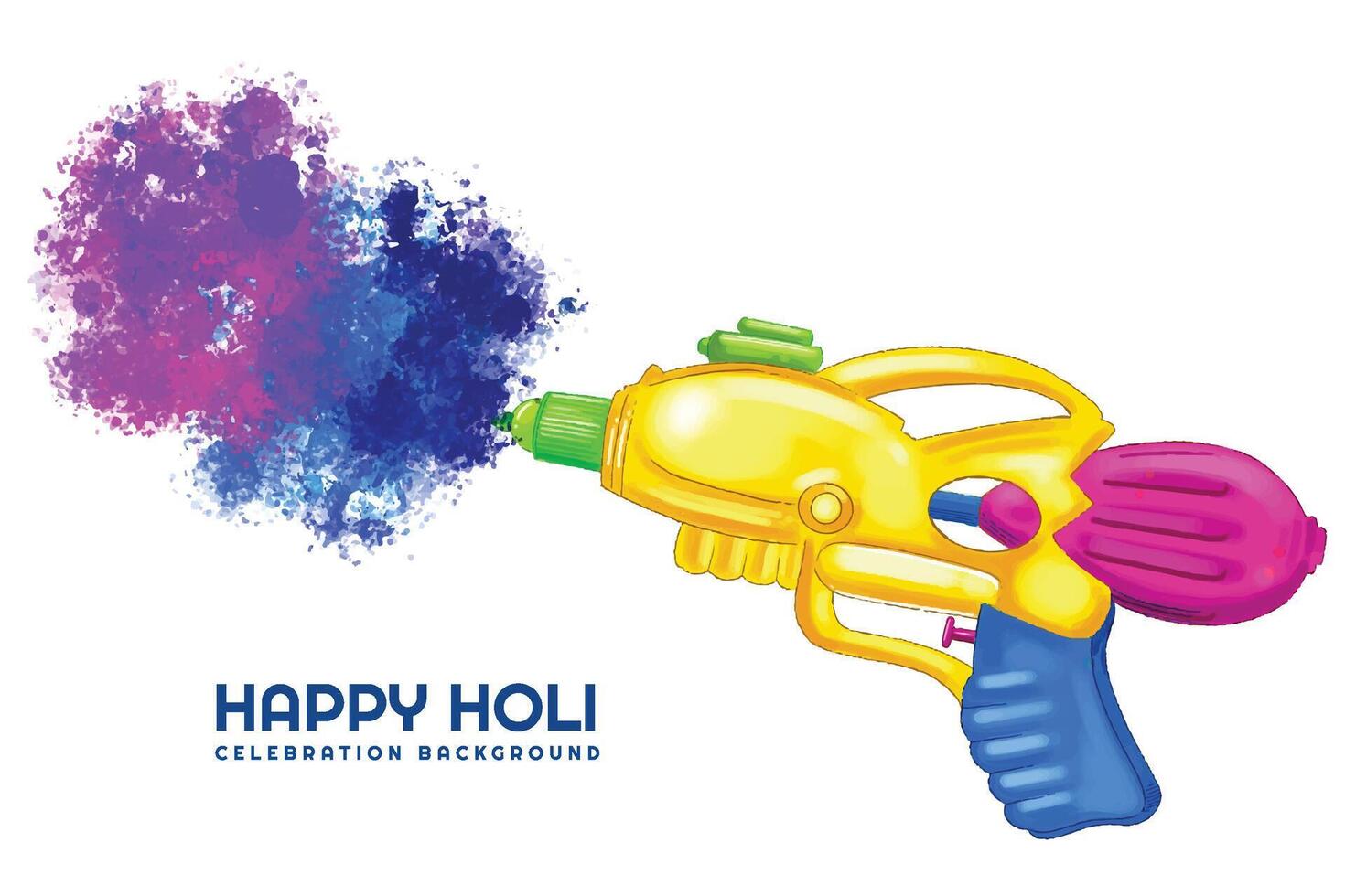 Happy holi indian festival colorful celebration card background vector