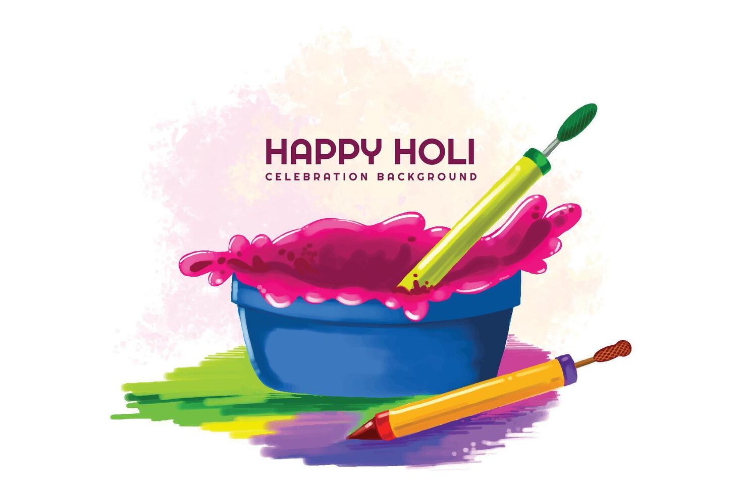 Happy holi colorful background for festival of colors vector