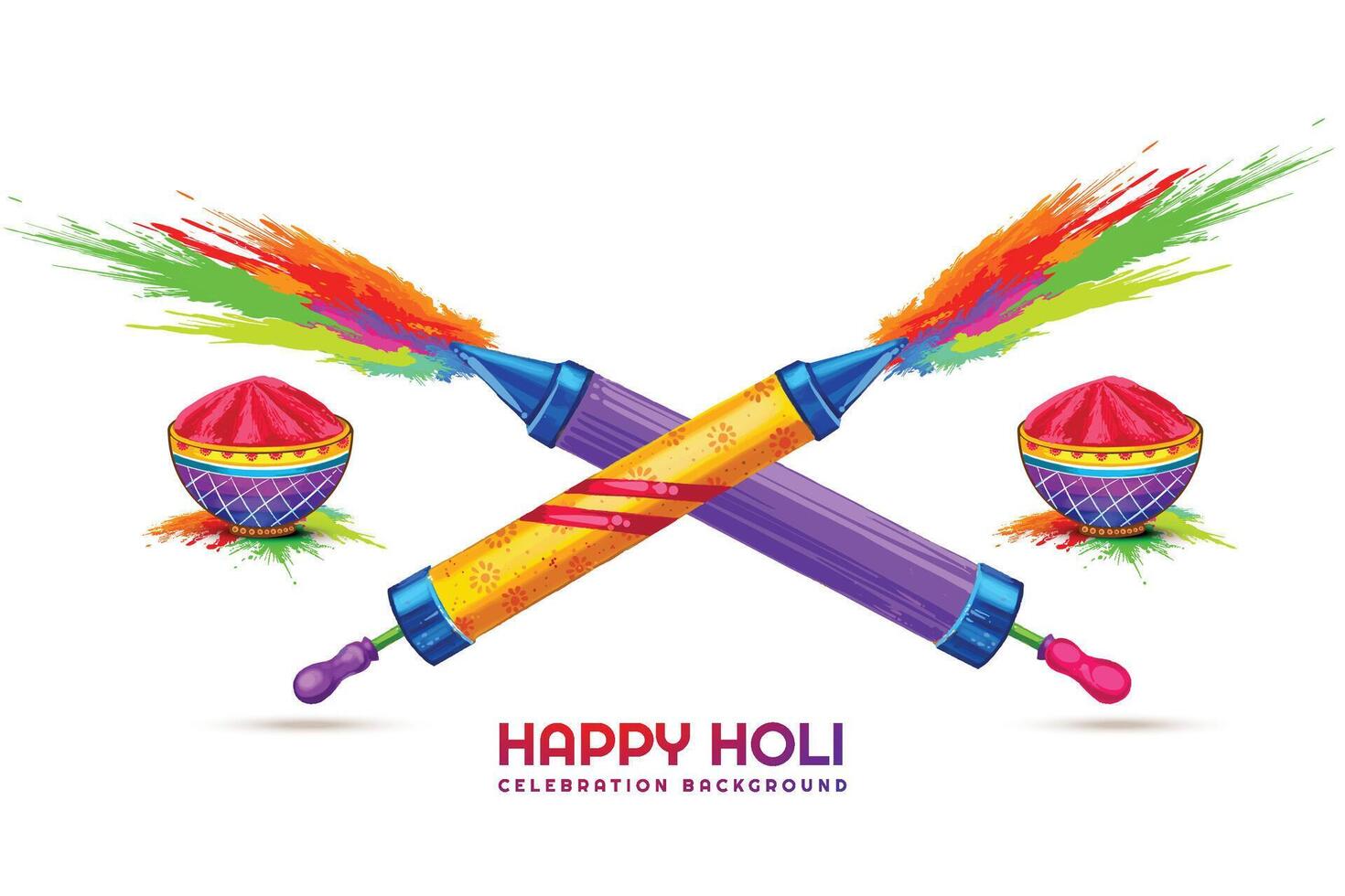 indio holi tradicional festival de colores tarjeta ilustración antecedentes vector