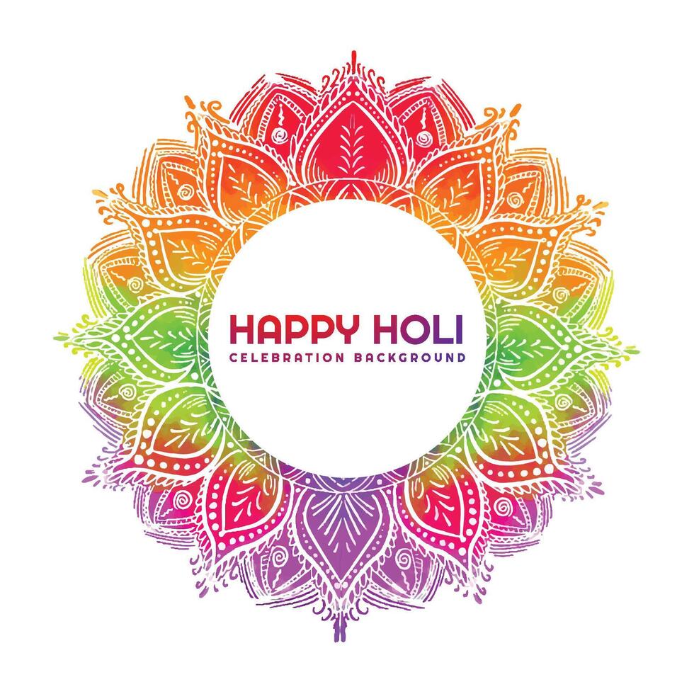 Happy holi colorful background with festival background vector