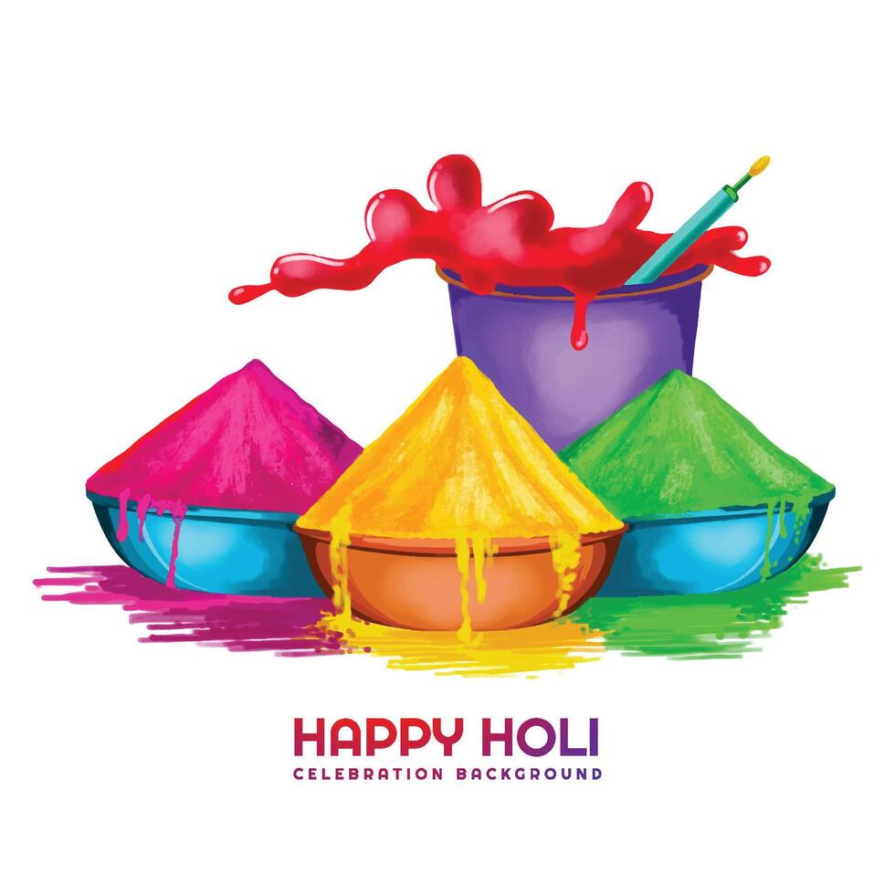 Beautiful celebration colorful holi background vector